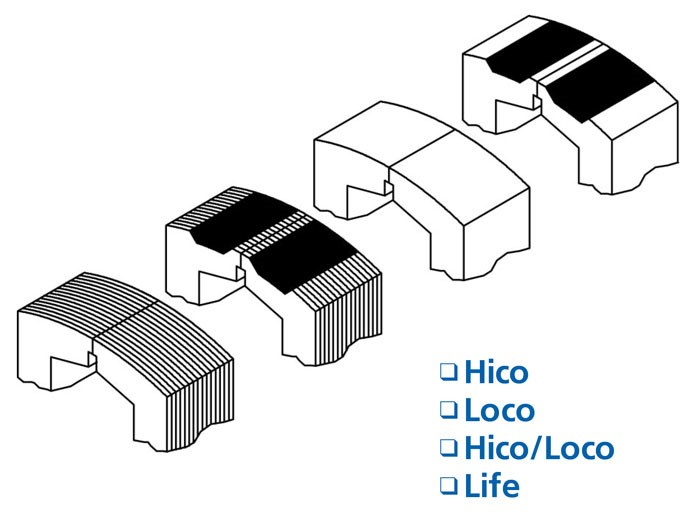 Magnetic head recording materials